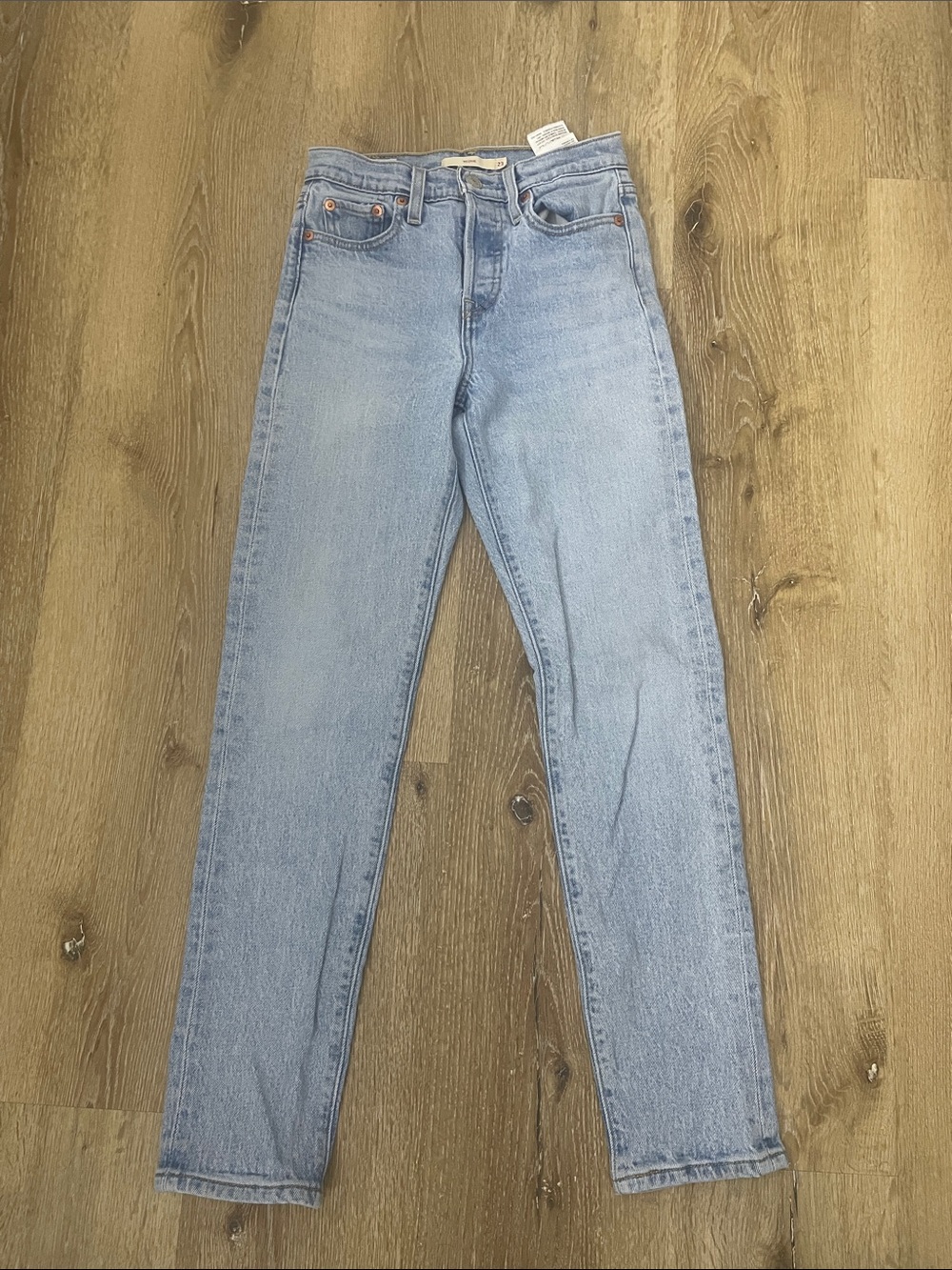 Levi's Light Blue High-Rise Straight Jeans